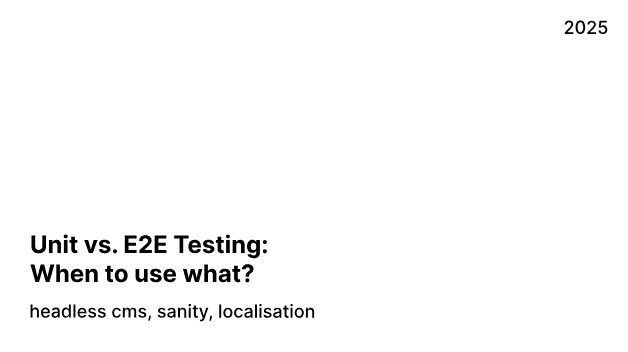 Unit vs. E2E Testing: When to Use What? image for the blog, click to view more details.