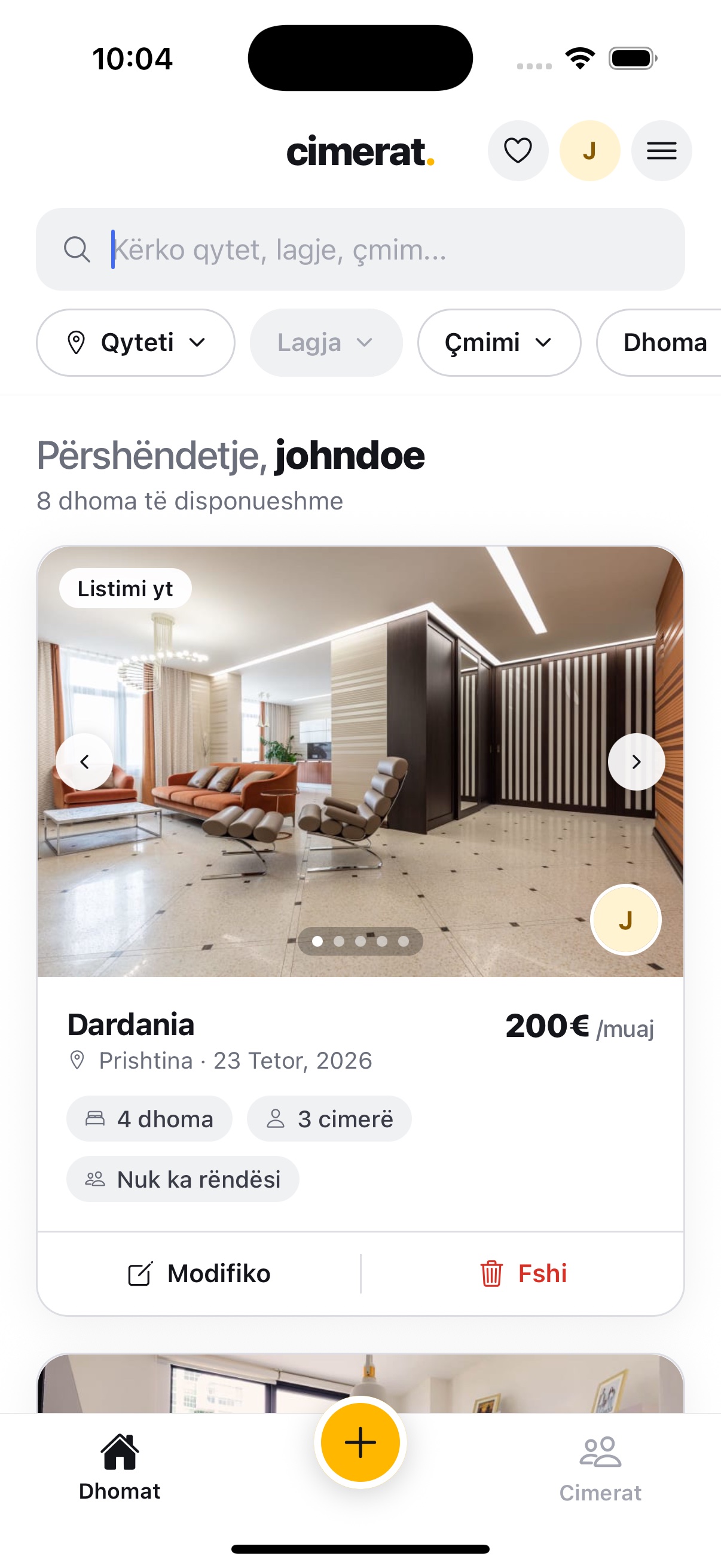 Cimerat home feed