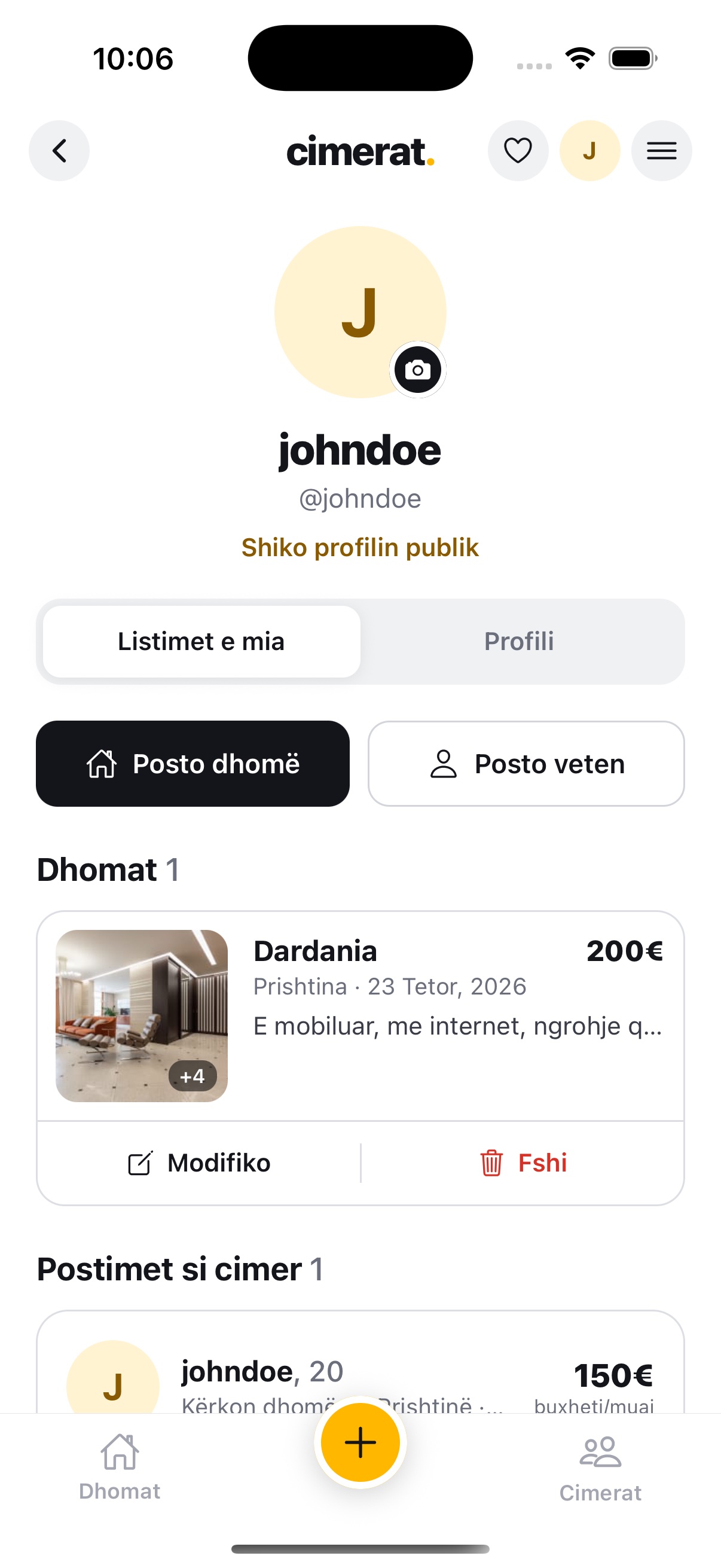 Profile with your listings