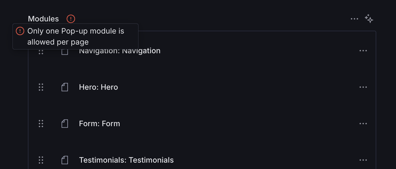 Lawfty CMS module validation