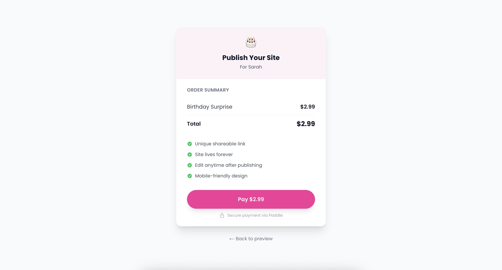 ThankSites checkout